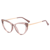 DILICN new spliced ​​two-color optical frame fashionable women's cat eye wholesale European and American best-selling models