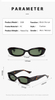 Fashion 2024 Vintage Oval Cat Eye Travel Shades Sunglasses