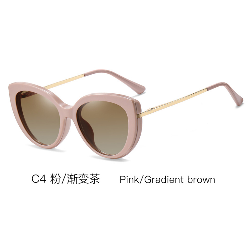 DILICN New Magnetic Clip Opticalframes, Polarized Lenses, Anti-Blue Light Glasses Fashion Glasses TR and Metal Materiale 95336 Cat eye frame