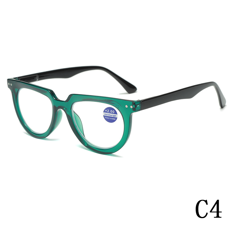 2024 Fashion Comfort anti-blue retro rice nail HD reading glasses