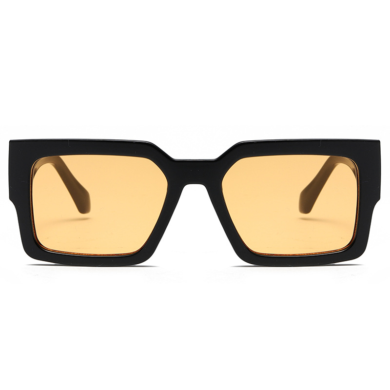 Fashion Black Thick Frame Square Sunglasses Mens Women Outdoor Retro Oversized UV400 Shade Sun Glasses Lentes