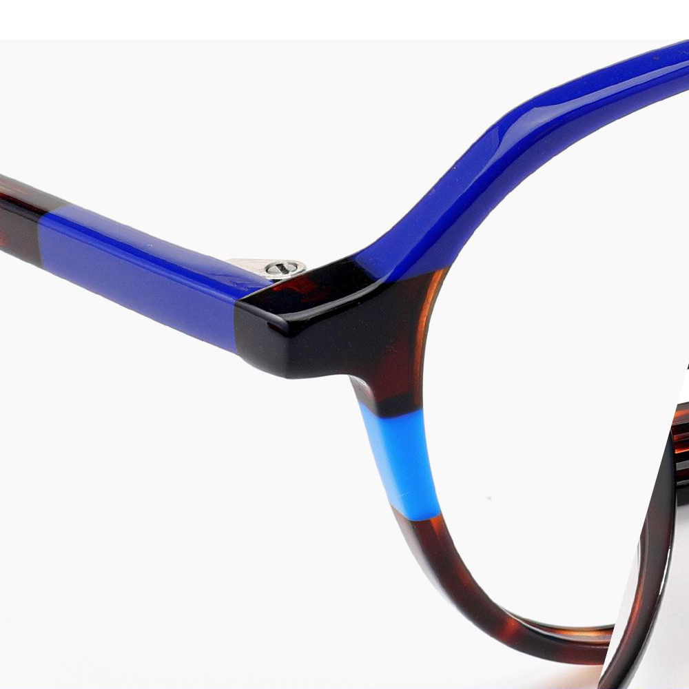 DILICN new acetate fiber optical frame women's round frame colorful fashion frame LM2301