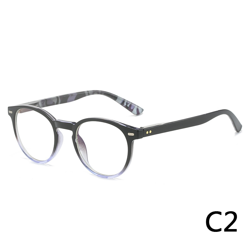 2024 New riveted oval frame HD AC reading glasses for men and women