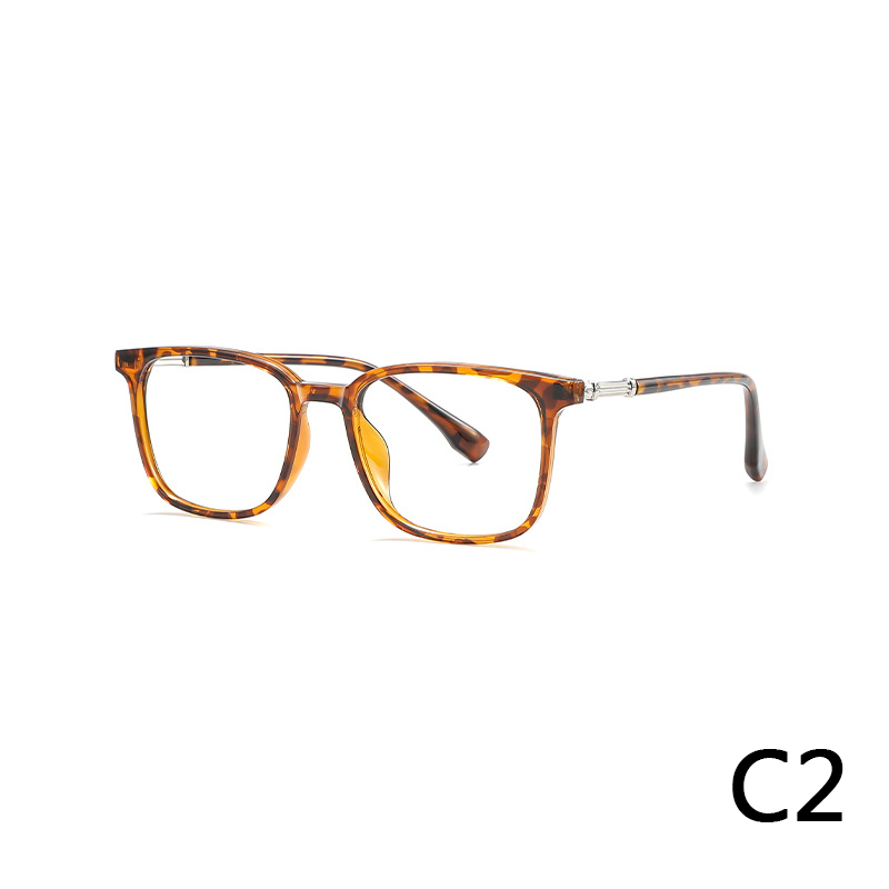 2024 New coated glasses anti-blue square frame ultra-light TR90 reading glasses for men and women