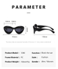 2024 Latest vintage small oval frame cat eye sunglasses candy color sexy ladies eyewear