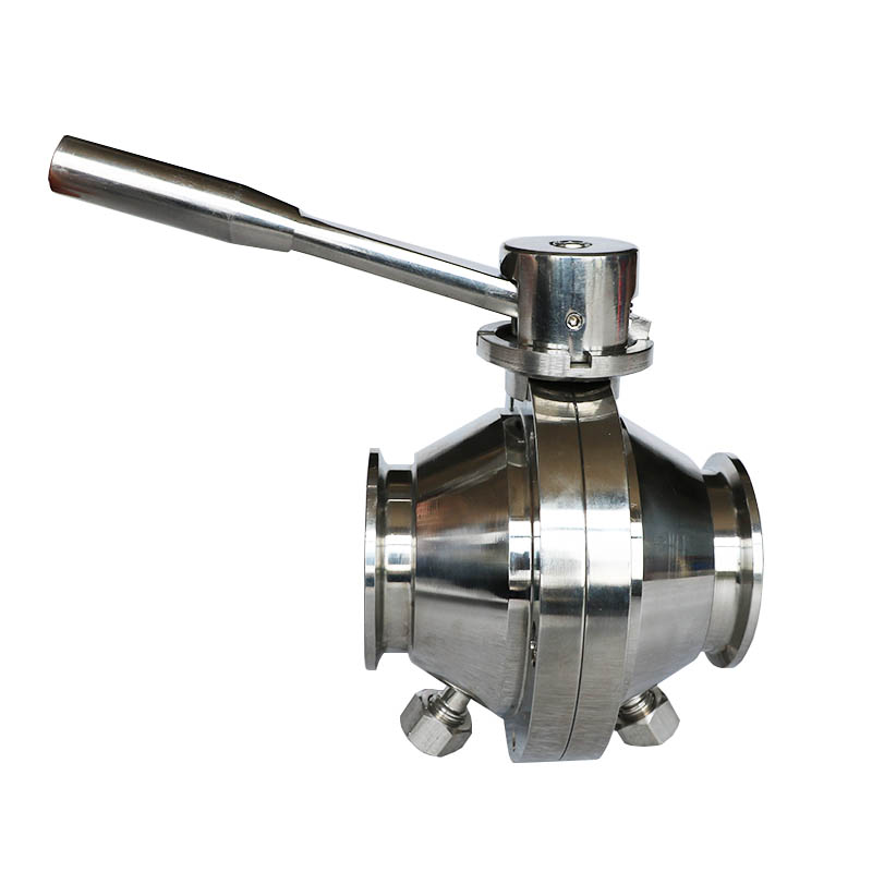 Sanitary CIP Cleaning Stainless Steel Butterfly type Ball Valve