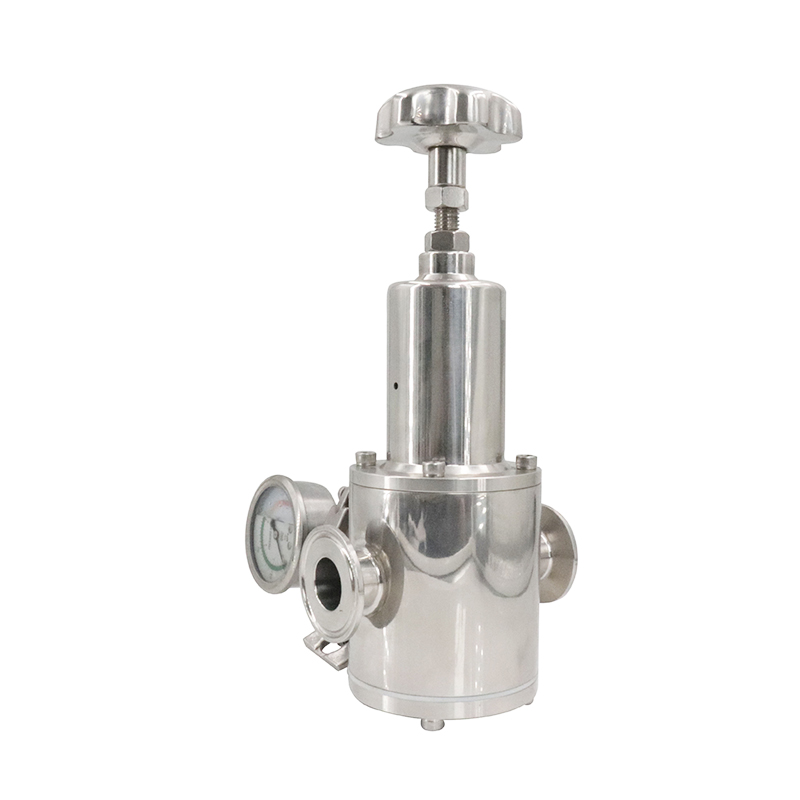 Sanitary Pressure Reducing Valve With Pressure Gauge For Steam