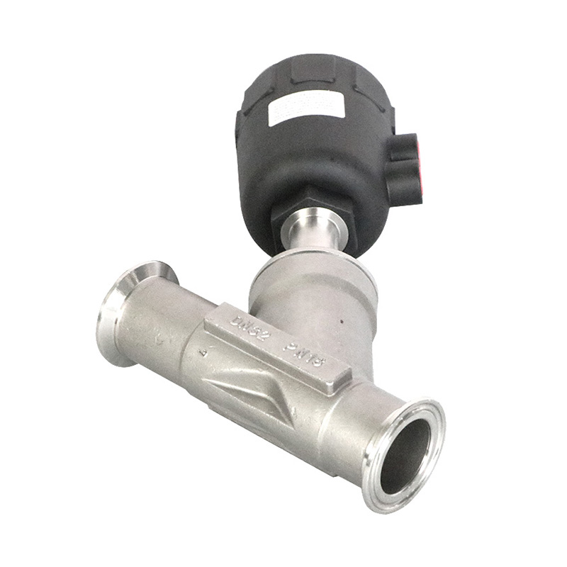 Pneumatic Stainless Steel Angle Seat Valve Tri Clamp