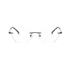 2 In 1 Fashion Optical Glasses Magnet Clip On Sunglasses Rimless Prescription Glasses Frame for Myopia Lenses