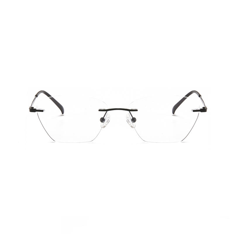 2 In 1 Fashion Optical Glasses Magnet Clip On Sunglasses Rimless Prescription Glasses Frame for Myopia Lenses
