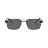 2 In 1 Magnet Clip on Sunglasses Rimless Optical Frame Men Driving Detachable Lens Style Sun Glasses