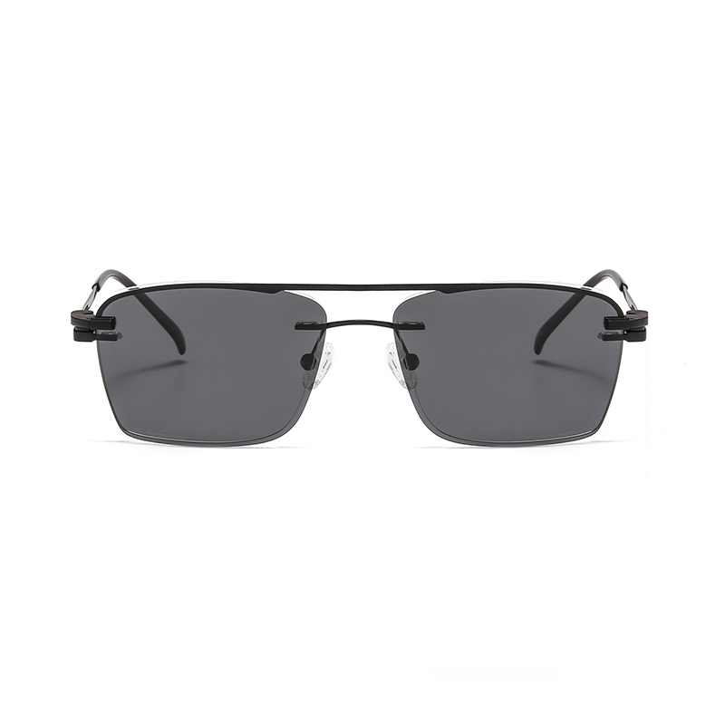 2 In 1 Magnet Clip on Sunglasses Rimless Optical Frame Men Driving Detachable Lens Style Sun Glasses