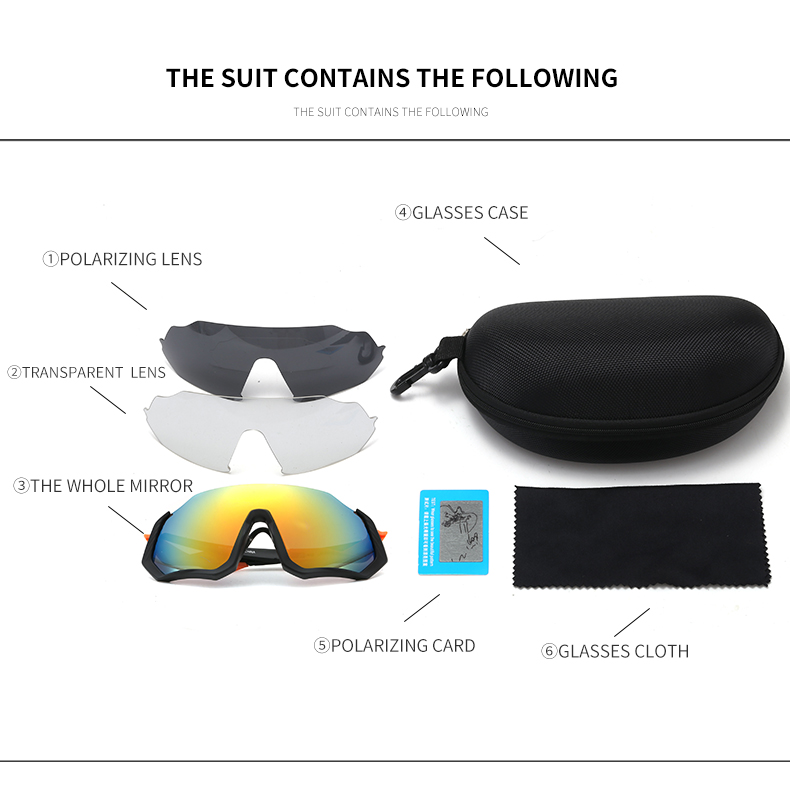 Polarized Photochromic Sunglasses For Men Women Sports Goggles with Glasses Box Cloth Test Card SunGlasses Sets