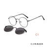 2 in1 Optical Spectacle Frame Men With Clip On Sunglasses Magnetic Glasses For Male Prescription Eyeglasses