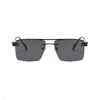 2 In 1 Optical Frame Rimless Magnet Clip on Sunglasses Men Driving Detachable Lens Style Sun Glasses