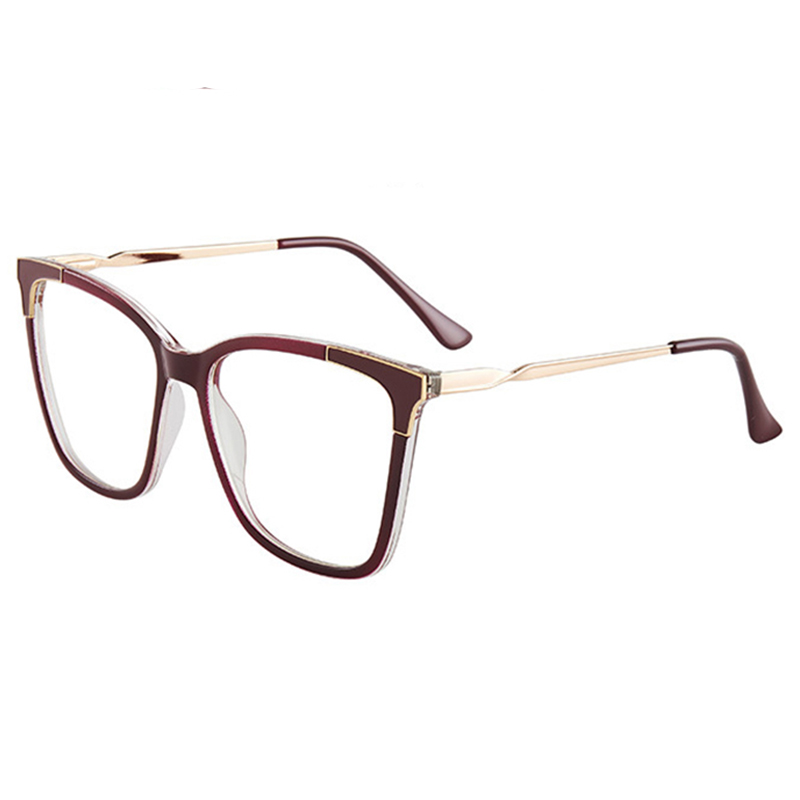 Women TR90 Fashion Computer Eyeglasses Plastic Titanium Cat Eye Anti Blue Light Optical Glasses Frames