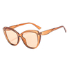 Sunglasses Anti-Ultraviolet Decorative Women Personalized Cat Eye Sun Glasses Fashion PC Big Frame Eyewear Wholesale
