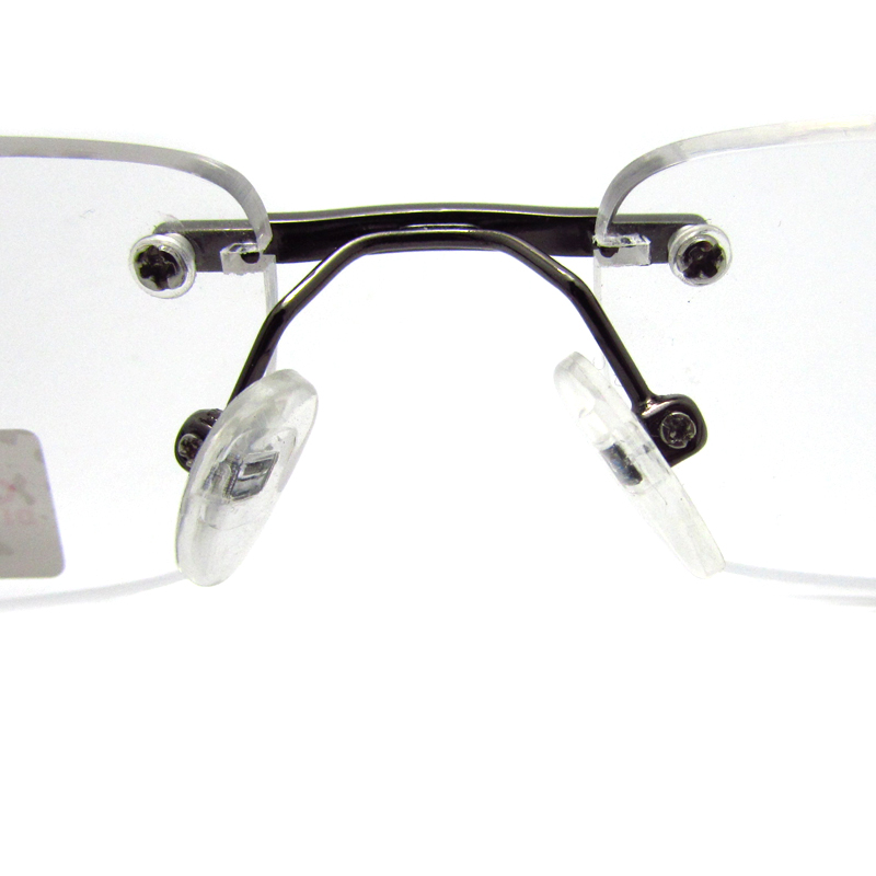 Rimless metal slim reading glasses for men 