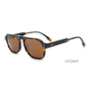 Ready to ship 2022 new trendy UV400 polarized women men acetate aviation sunglasses