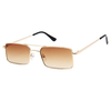Trend New Fashion Sunglasses Personality Double Beam Square Sunglasses Ocean Sheet Metal Glasses
