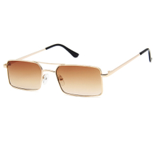 Trend New Fashion Sunglasses Personality Double Beam Square Sunglasses Ocean Sheet Metal Glasses