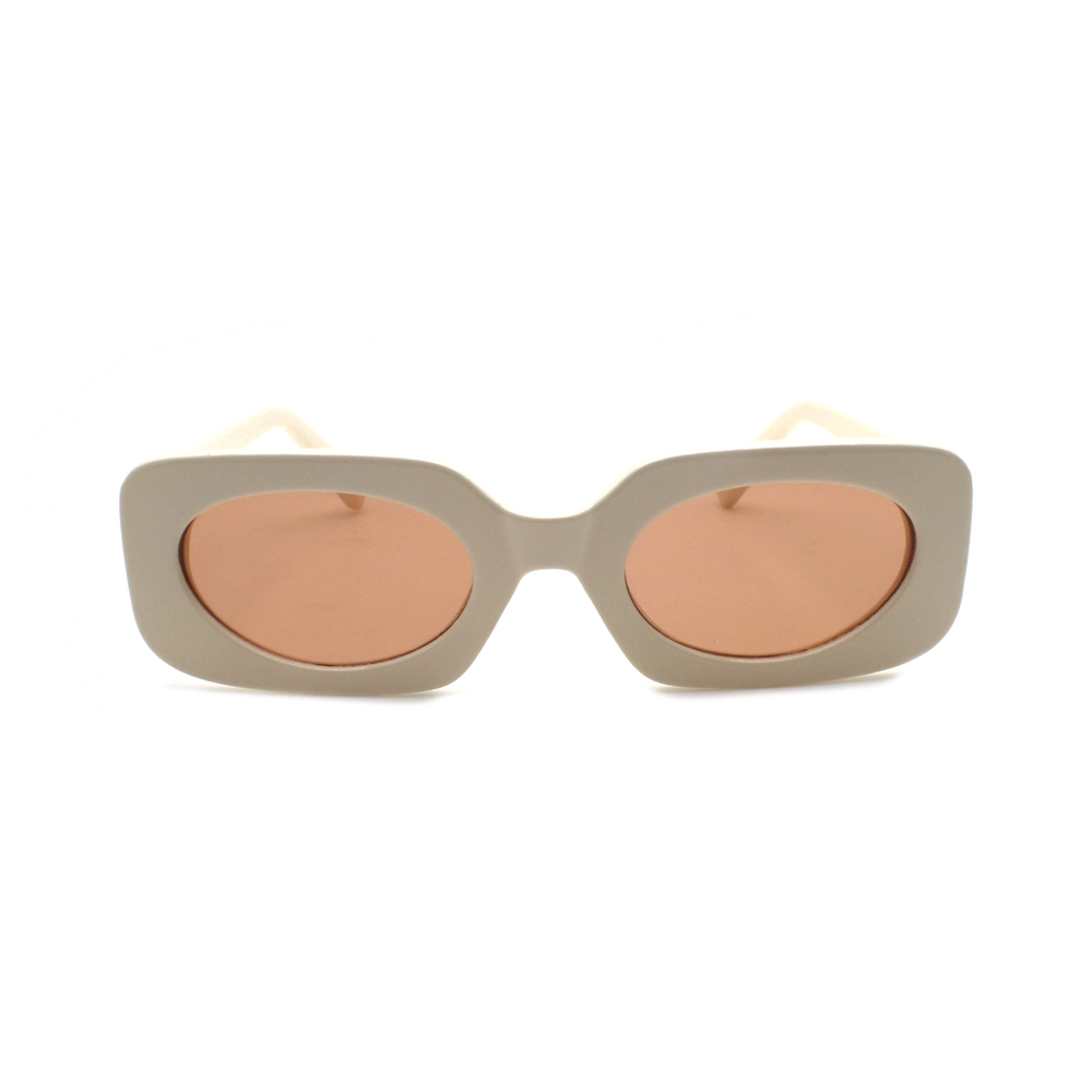 2022 Trendy Small Frame Sun Glasses Multiful Color Transparent Frame Rectangle Oval Sunglasses