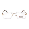 Gold Frames Rectangular Optical Eyeglass Rimless Glasses Frames Men