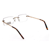 Fashion Beautiful Gold Rectangular Optical Eyeglass Frames Men Rimless Glasses Frames