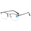 Photochromic automatic zoom progressive multi-focal dual-purpose 360-degree temple reading glasses for men