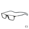 2024 New reading glasses Reading newspaper magnifying glasses hanging neck magnetic magnet convenient HD reading glasses