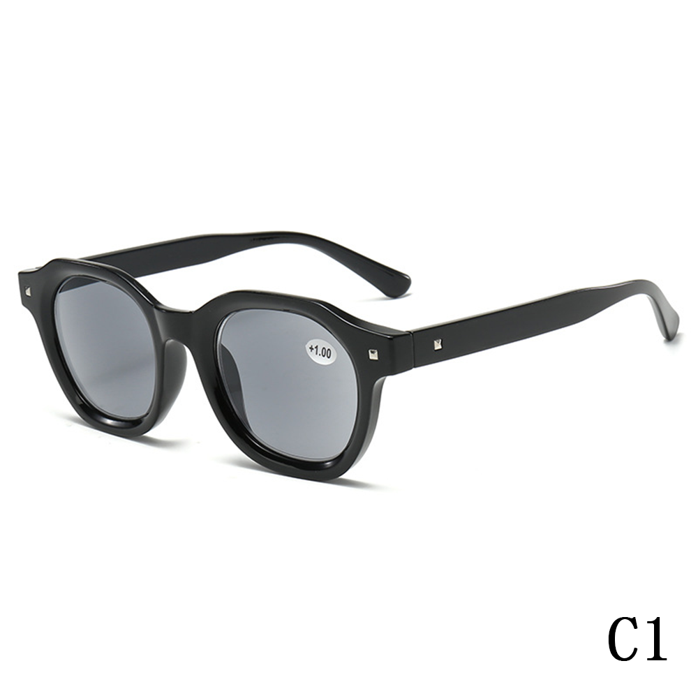 2024 New retro rice nail art anti-blue reading glasses anti-ultraviolet driving men's and women's reading glasses sunglasses