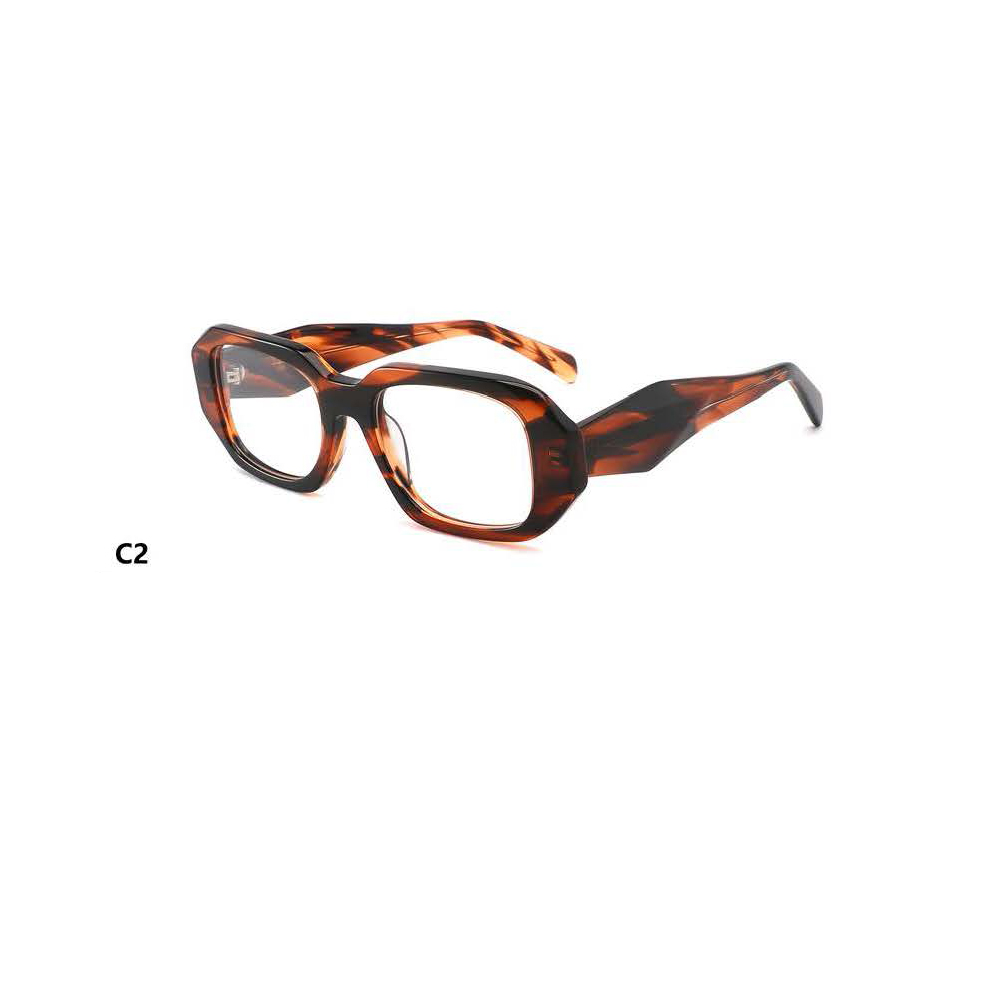 DILICN new acetate fiber three-dimensional bevel optical frame thick frame high quality hinge