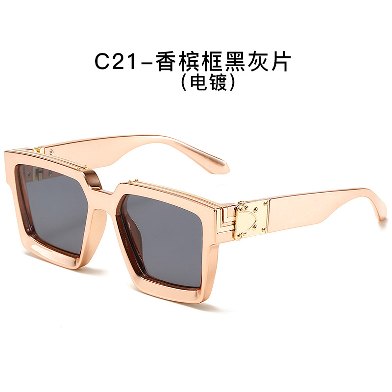 Luxury Sun glasses Designer Oversize square frame sunglasses for men women