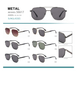 DILICN Metal Sunglasses Double Bridge Pilot Style Fashion Wholesale Hot Sale Men's Small Size