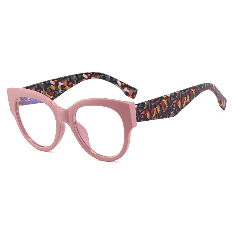2024 New Women's Optical Frames Colorful Color Wholesale Large Frame Spliced ​​Color Glasses