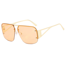 Square sunglasses fashionable sunglasses European and American retro half frame