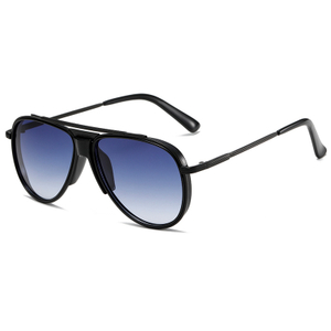 2024 Men's Metal Pilot Sunglasses Vintage Double Beam Pilot Sunglasses Top quality metal shades UV Lens Fashion Sunglasses