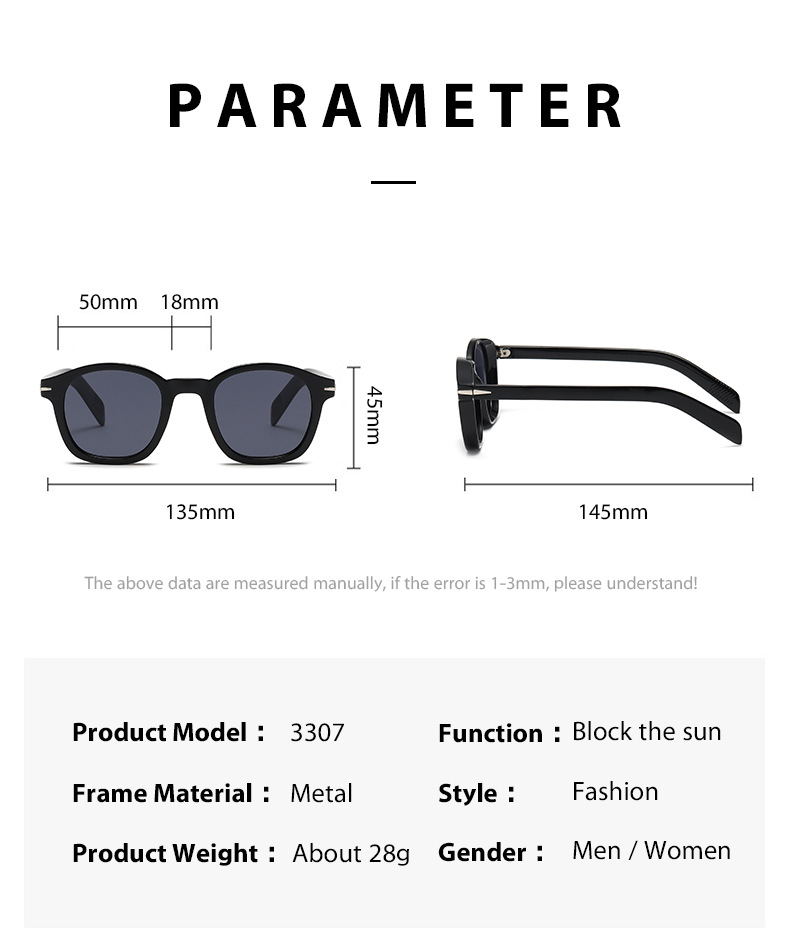 Retro Square Thick Frame Sunglasses Men And Women Sun Glasses Wholesale High-end Feeling Vintage Look Unisex Square Eyewear