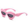 2024 Latest vintage small oval frame cat eye sunglasses candy color sexy ladies eyewear
