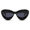 2024 Latest vintage small oval frame cat eye sunglasses candy color sexy ladies eyewear