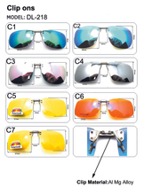 Efficient Unisex Polarized Clip On Sunglasses Near-Sighted Driving Night Vision Lens Anti-UVA Cycling Riding Sunglasses Clip