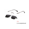2 In 1 Men Magnet Clip on Glasses Rimless Optical Prescription Eyewear Frames Eyeglasses