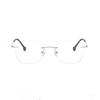 2 In 1 Rimless Optical Frame Men Women Optical Magnetic Sunglasses Clip Magnet Clip on Sunglasses 