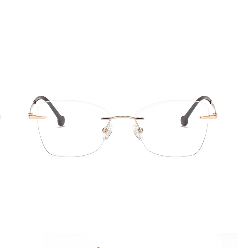 2 In 1 Rimless Optical Frame Men Women Optical Magnetic Sunglasses Clip Magnet Clip on Sunglasses 