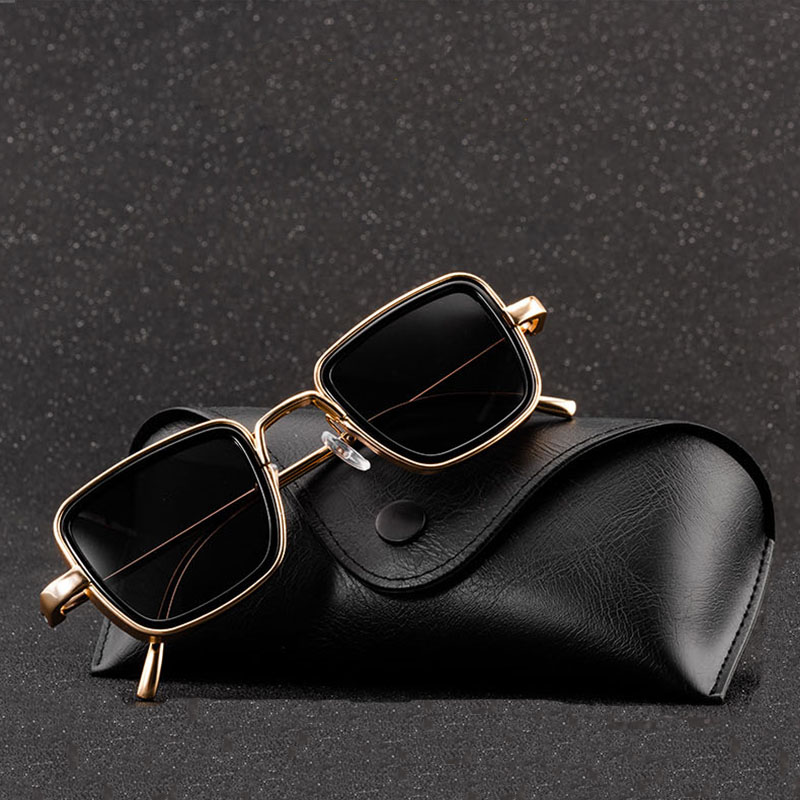 Vintage Steam Punk Sunglasses Retro Metal Square Eyewear Trendy Unisex Sun Glasses Shades