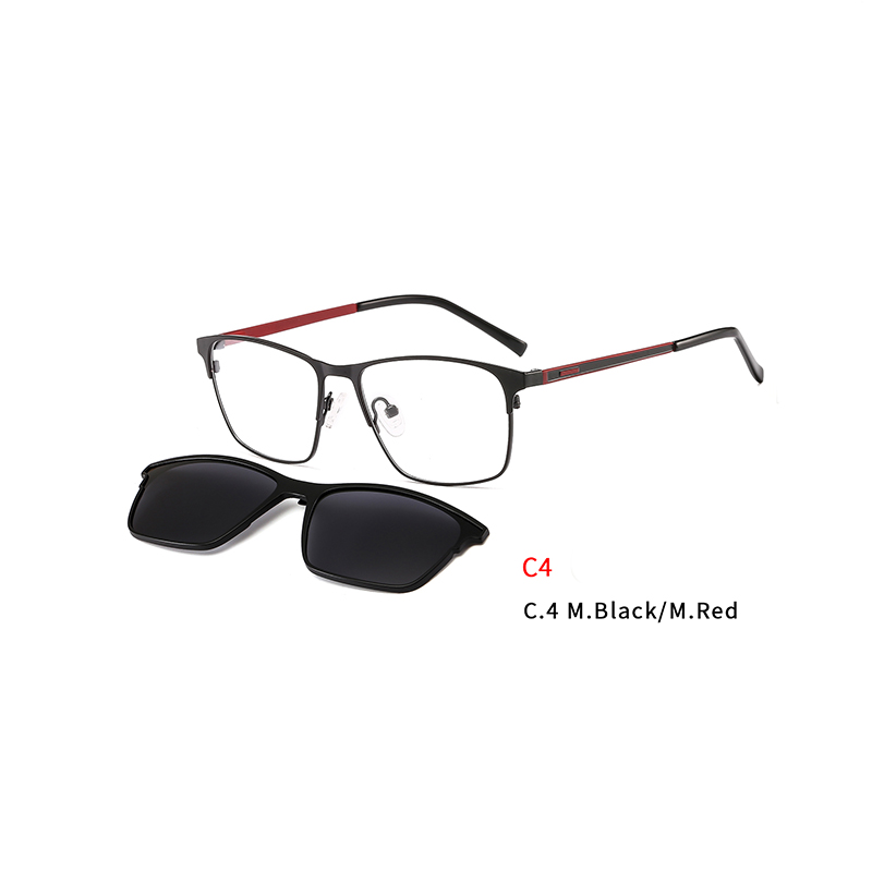 2 In 1 2020 Magnet Clip on Sunglasses Men Driving Brand Design Detachable Lens Rectangular Style Sun Glasses