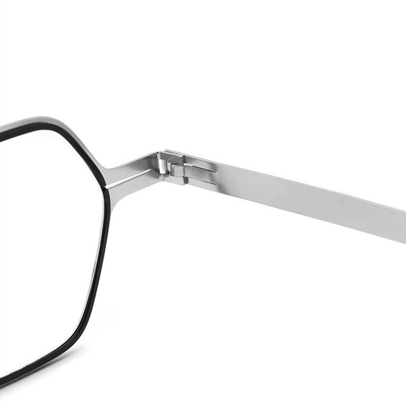 Folding Ultra Unisex Reader Metal Eyeglasses Anti Blue Light Polygon Reading Glasses