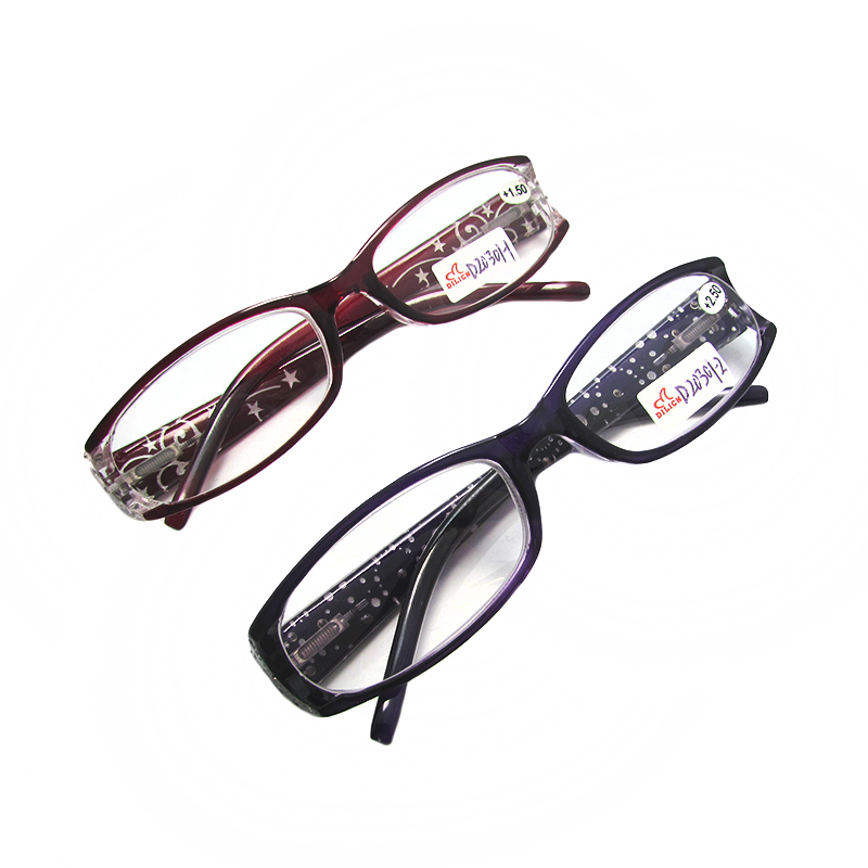 New Fashion Flower Reading Glasses Women Men Floral Pattern Eyeglasses Frame PC Presbyopic