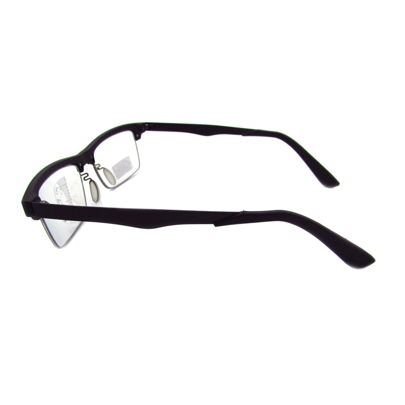 Rectangle half-frame progressive multifocals reading glasses for men