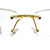 Rimless metal reading glasses for men gold color